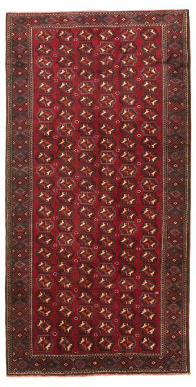 Persian Style 4'11" x 9'11" Hand-knotted Wool Rug 