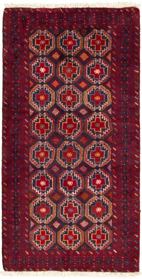 Afghan Akhjah 3'1" x 6'4" Hand-knotted Wool Rug 