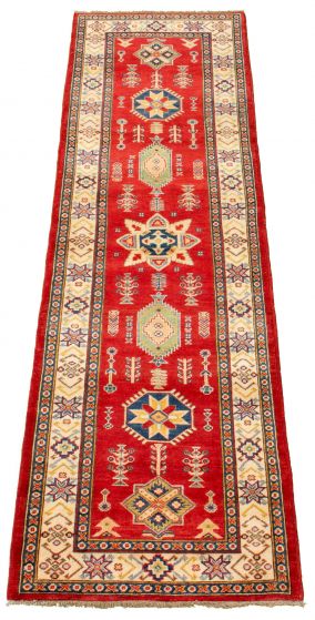 Afghan Finest Ghazni 2'9" x 9'6" Hand-knotted Wool Rug 