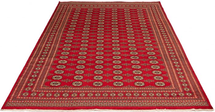 Pakistani Finest Peshawar Bokhara 8'9" x 11'10" Hand-knotted Wool Rug 