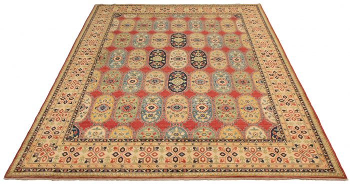 Afghan Finest Ghazni 8'10" x 12'1" Hand-knotted Wool Rug 