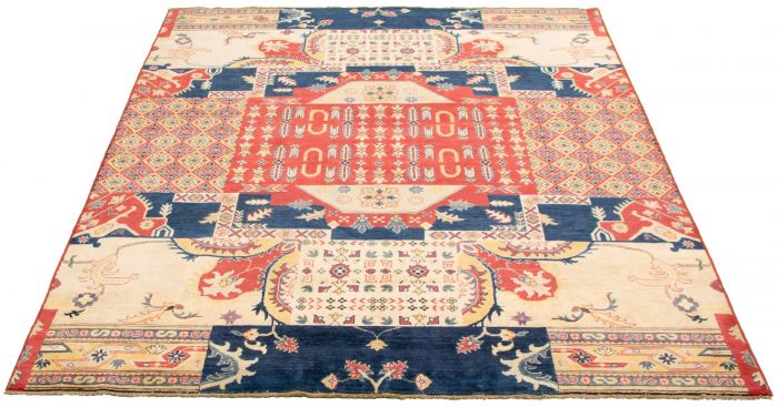 Afghan Finest Ghazni 8'0" x 9'6" Hand-knotted Wool Rug 