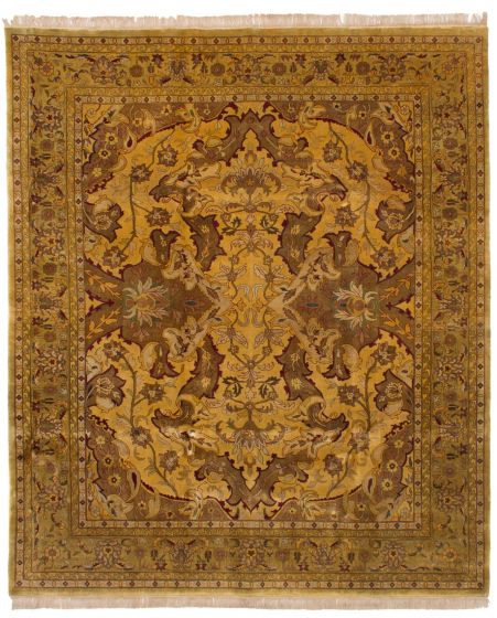 Indian Jamshidpour 8'0" x 9'8" Hand-knotted Wool Rug 