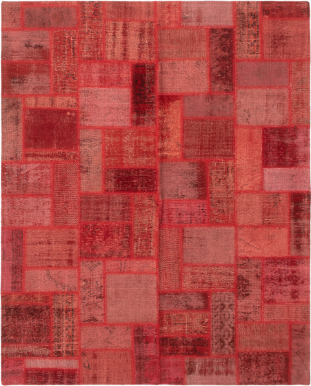 Turkish Color Transition Patchwork 5'8" x 7'7" Hand-knotted Wool Rug 