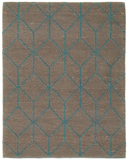 Indian Sienna 5'8" x 7'3" Braided Weave Wool Rug 