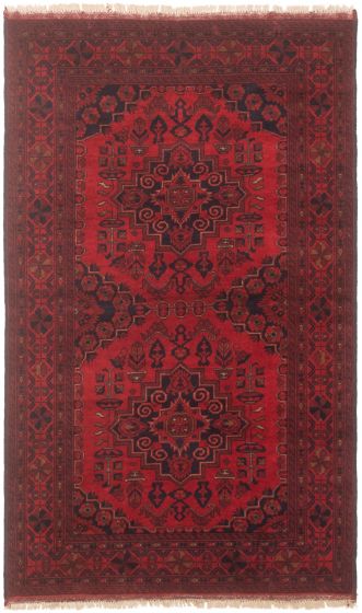 Afghan Finest Khal Mohammadi 3'10" x 6'5" Hand-knotted Wool Rug 