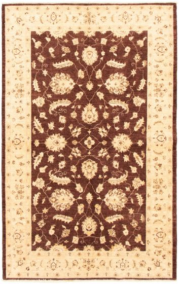 Pakistani Peshawar Oushak 4'10" x 8'0" Hand-knotted Wool Rug 