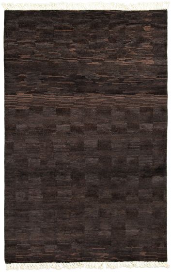 Pakistani Pak Finest Gabbeh 5'0" x 7'8" Hand-knotted Wool Rug 