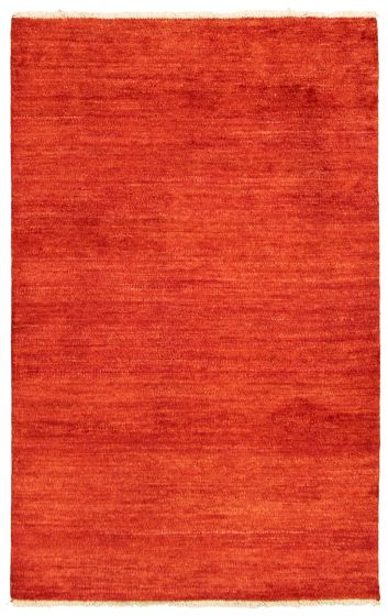 Pakistani Pak Finest Gabbeh 4'0" x 6'4" Hand-knotted Wool Rug 