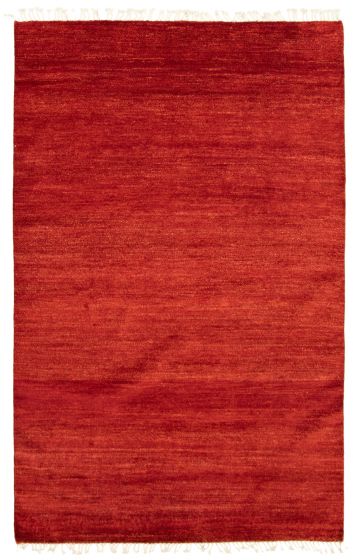 Pakistani Pak Finest Gabbeh 5'2" x 7'11" Hand-knotted Wool Rug 