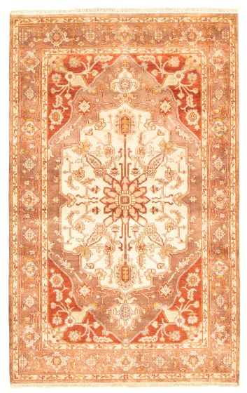 Indian Finest Agra Jaipur 5'3" x 8'6" Hand-knotted Wool Rug 
