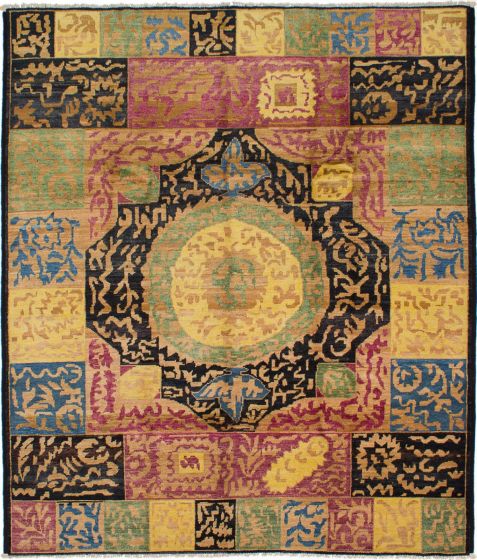 Indian Shalimar 8'3" x 9'7" Hand-knotted Wool Rug 