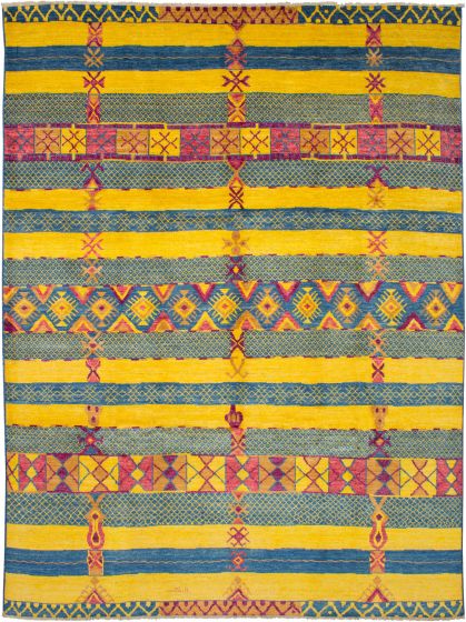 Indian Shalimar 10'3" x 13'10" Hand-knotted Wool Rug 