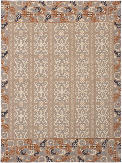 Indian Tamar I 8'6" x 11'6" Flat-Weave Wool Tapestry Kilim 