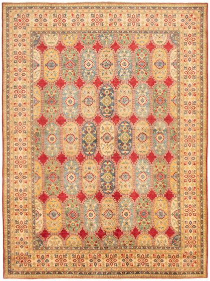 Afghan Finest Ghazni 8'10" x 11'9" Hand-knotted Wool Rug 
