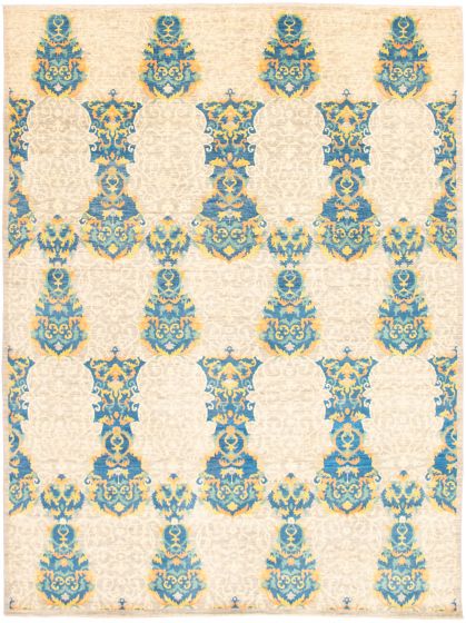 Pakistani Lahore Finest Collection 9'2" x 12'1" Hand-knotted Wool Rug 