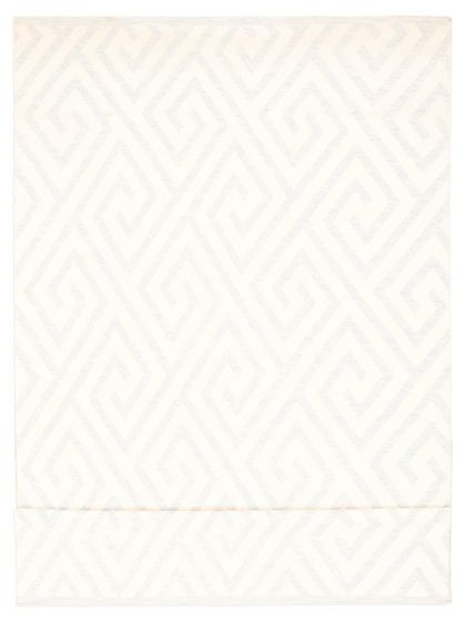 Indian Marrakech 13'0" x 16'0" Flat-weave Wool Cream Kilim