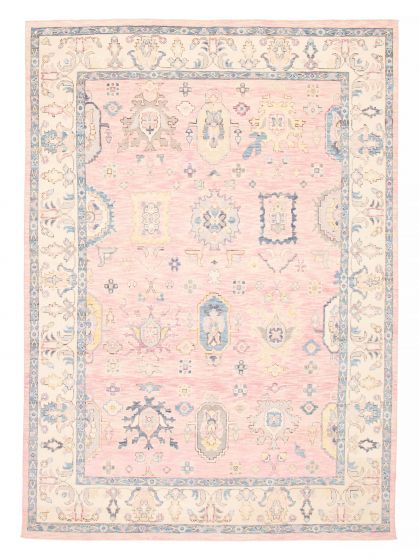 Pakistani Modern Oushak 9'2" x 12'4" Hand-knotted Wool Rug 
