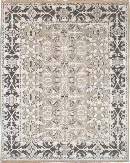 Indian Jules Oushak 8'0" x 10'1" Hand-knotted Silk Rug 