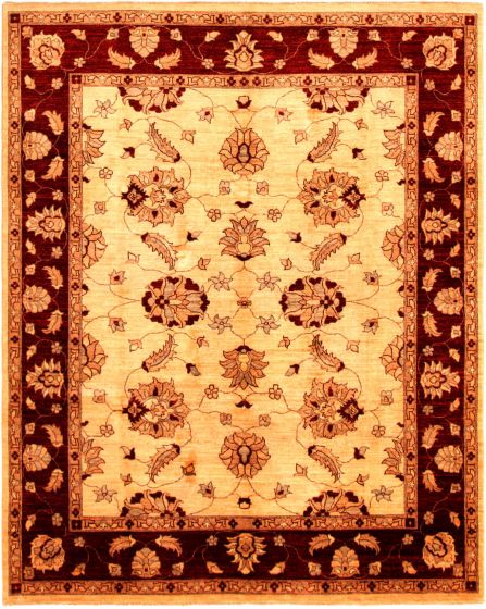 Afghan Chobi Finest 7'10" x 9'6" Hand-knotted Wool Rug 
