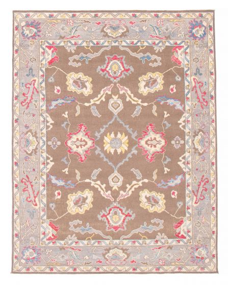 Pakistani Modern Oushak 8'1" x 10'3" Hand-knotted Wool Rug 