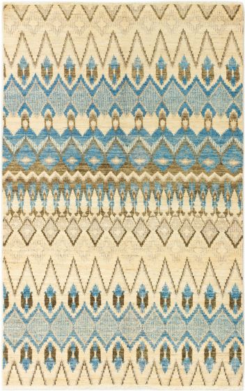 Indian Shalimar 6'0" x 9'5" Hand-knotted Wool Rug 