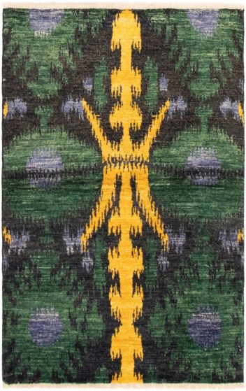 Indian Shalimar 3'8" x 5'10" Hand-knotted Wool Rug 