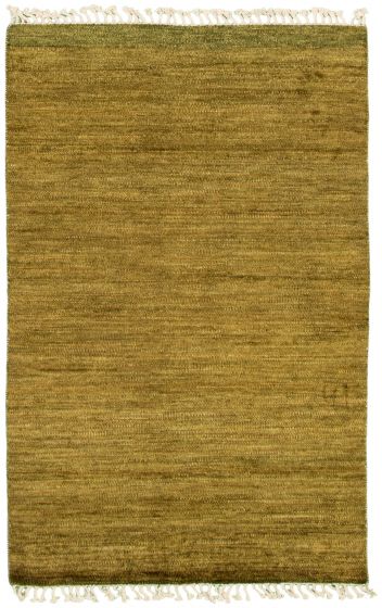 Pakistani Pak Finest Gabbeh 4'1" x 6'2" Hand-knotted Wool Rug 