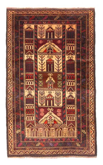 Afghan Teimani 2'8" x 4'5" Hand-knotted Wool Rug 