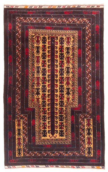 Tapis teimani 2'11" x 4'9" en laine