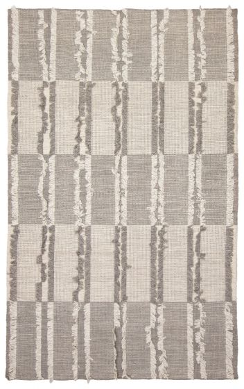 Indian Marrakech 4'11" x 8'0" Flat-Weave Wool Kilim 