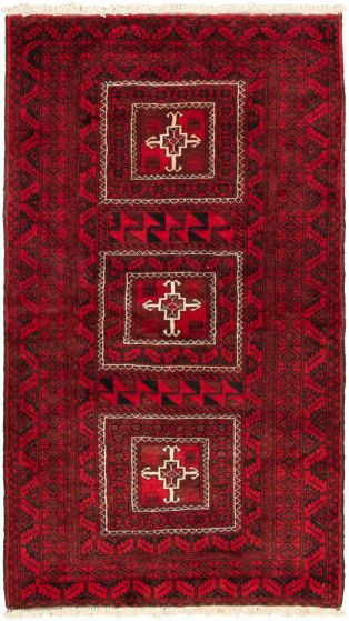 Afghan Akhjah 3'10" x 6'5" Hand-knotted Wool Rug 
