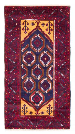 Afghan Royal Baluch 3'3" x 6'1" Hand-knotted Wool Rug 