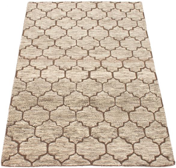Indian Tangier 5'3" x 7'11" Hand-knotted Wool Rug 
