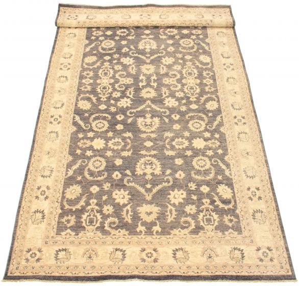Pakistani Peshawar Oushak 6'2" x 11'9" Hand-knotted Wool Rug 