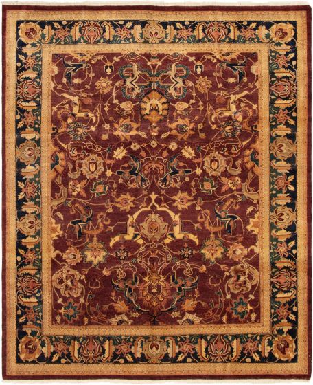 Pakistani Peshawar Oushak 8'2" x 9'10" Hand-knotted Wool Rug 