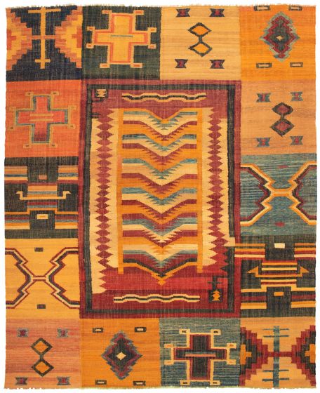 Turkish Sundance 10'2" x 12'6" Flat-Weave Wool Kilim 
