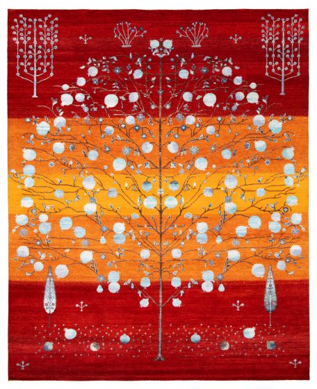 Indian Heritage 8'1" x 10'0" Hand-knotted Silk, Wool Rug 