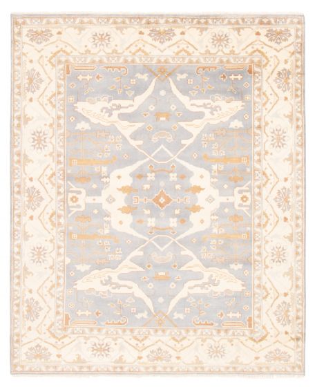 Indian Royal Oushak 8'1" x 9'9" Hand-knotted Wool Rug 