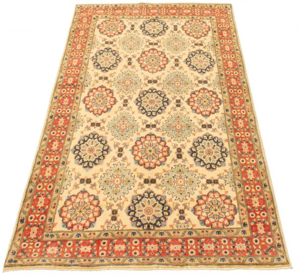 Afghan Finest Ghazni 4'10" x 6'11" Hand-knotted Wool Rug 
