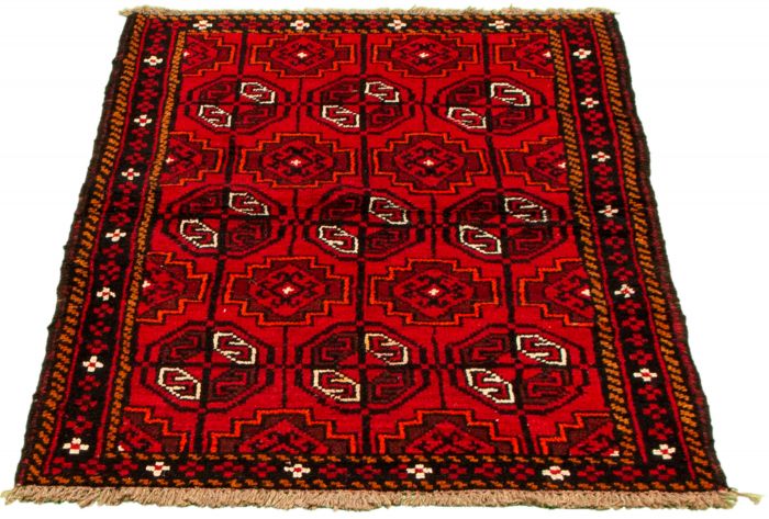 Afghan Akhjah 3'4" x 5'1" Hand-knotted Wool Rug 