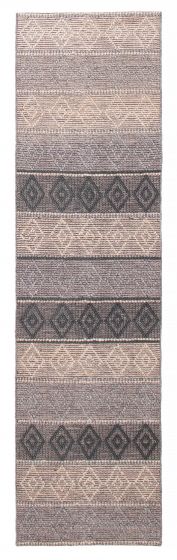 Indian Sienna 2'8" x 10'0" Braid weave Wool Rug 