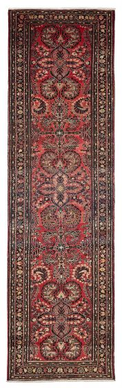 Persian Style 3'10" x 14'3" Hand-knotted Wool Runner Rug 