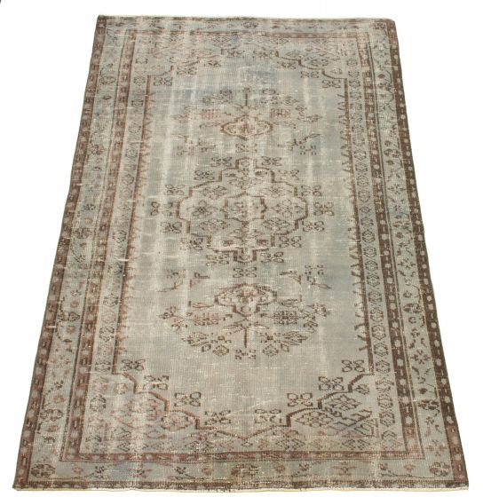 Tapis melis vintage 4'11" x 8'2" en laine