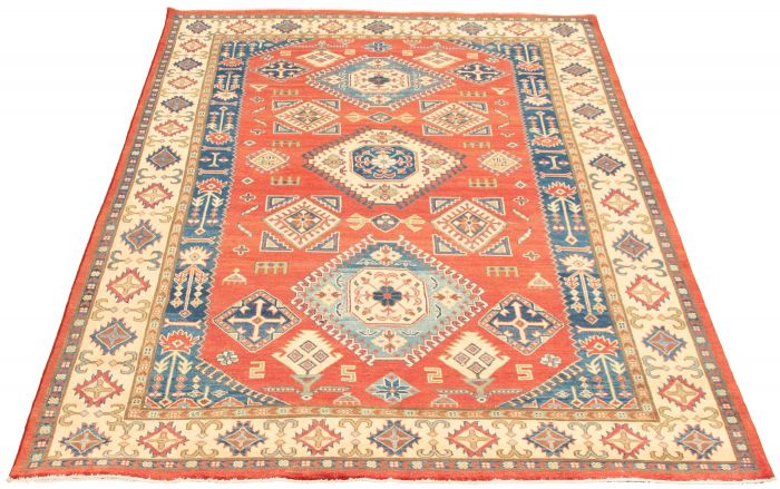 Afghan Finest Ghazni 6'3" x 9'9" Hand-knotted Wool Rug 