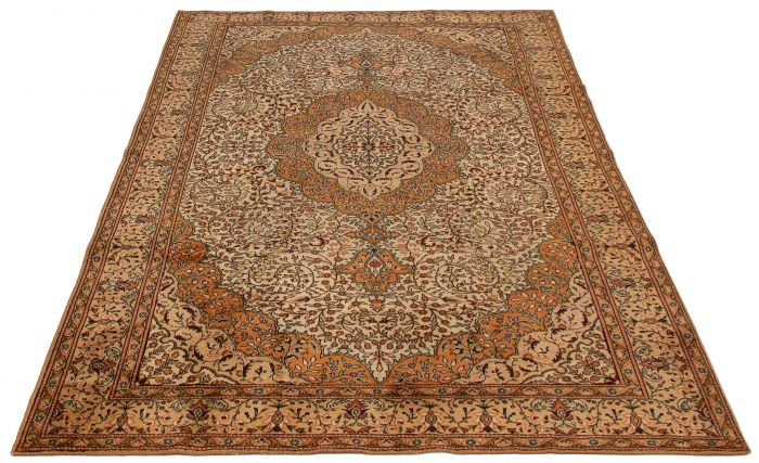 Turkish Kayseri Vintage 6'3" x 9'6" Hand-knotted Wool Rug 
