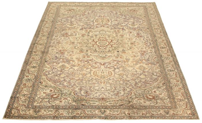 Turkish Kayseri Vintage 6'7" x 9'10" Hand-knotted Wool Rug 