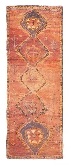 Persian Style 3'9" x 10'4" Hand-knotted Wool Runner Rug 