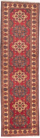 Afghan Finest Kargahi 2'10" x 9'6" Hand-knotted Wool Rug 