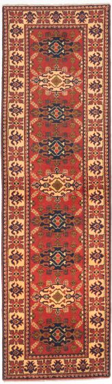 Afghan Finest Kargahi 2'11" x 9'9" Hand-knotted Wool Rug 